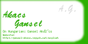 akacs gansel business card